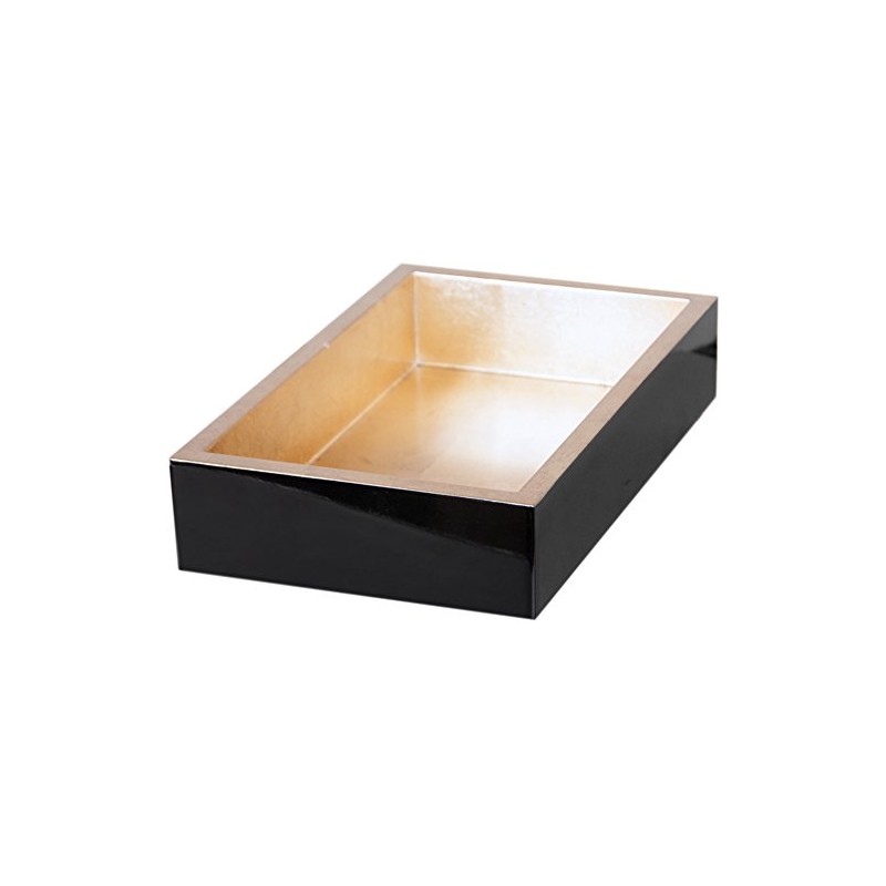 Design Design 704-08559 Black Lacquer-Gold Napkin Holder-Guest
