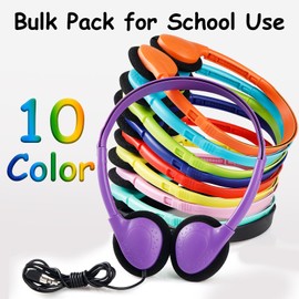 ZXQZYM Bulk Headphones 25 Pack Multi Colored for Classroom Kids, Wholesale Headphones Earphones for Students, Schools, Hospitals, Hotels, Musuems, Gyms, Dentists, Libraries