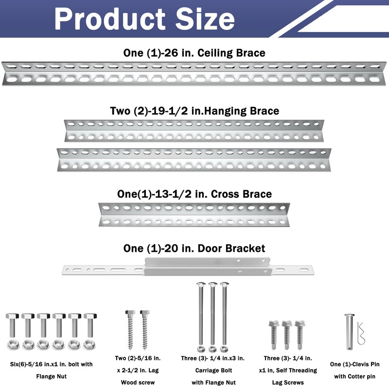 Garage Door Opener Hanging kit, Universal Garage Door Opener Installation