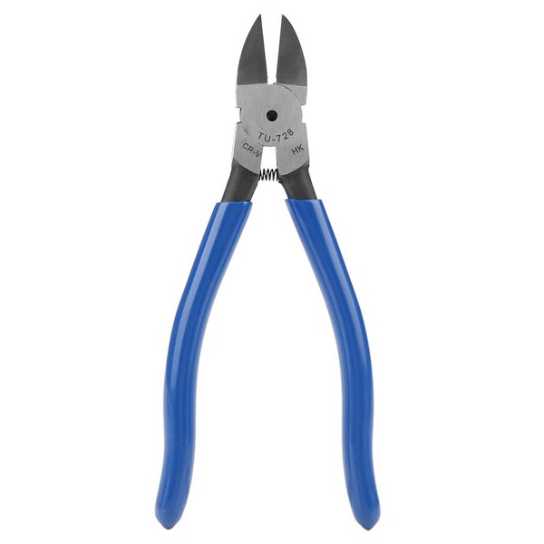 Nipper Electrician TU-728 Wire Cutter, Cable Pliers, Tapered, Chrome Vanadium Steel, Time-Saving, Easy to Carry, Hard Resin Cutting