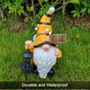 Maikall Rish Gnome Garden Statues with Solar Lights Outdoor Gnomes