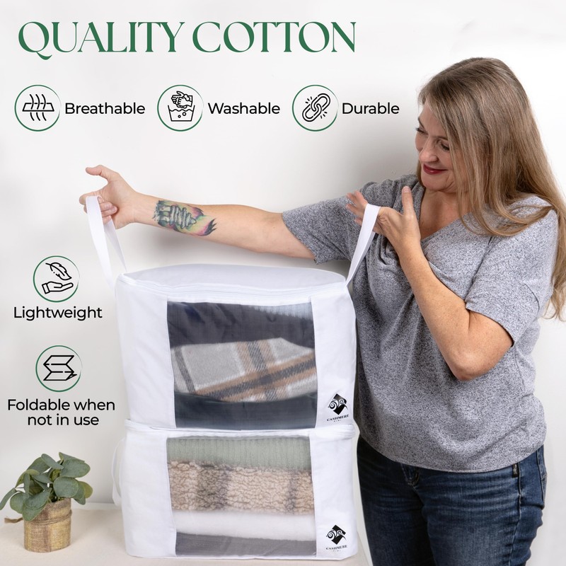 Cashmere Sweater Storage Bags | with Moth Protection Cedar |