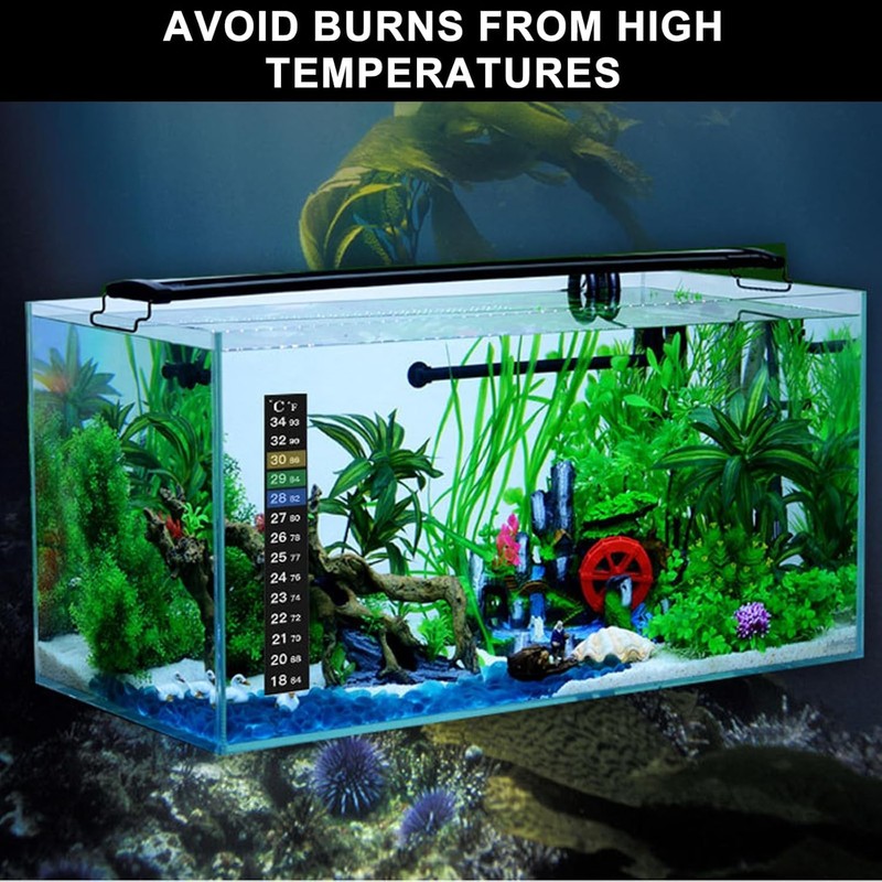 4PCS Fish Tank Thermometer Tropical - LCD Stick-On Temperature Strips