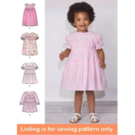 Simplicity SEWING PATTERN Sew Girls Clothes Clothing Dress Toddler Peasant Summer Boho 8895