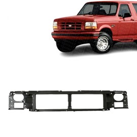 Vantage Auto Parts - Front Header Panel Compatible with Ford F-150, F-250, F-350 & Bronco 1992-1996 | Plastic | ‎F6TZ8A284AC | FO1220113