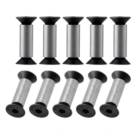 10 Pack Knife Handle Screws, Rivets, Bolts, Black Hex Flat Head Screws for Fixing Blade Knife