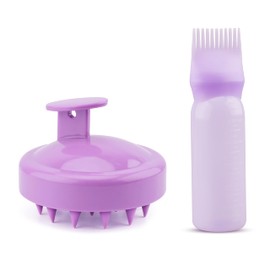 Hair Oil Applicator with Hair Dye Brush Oil Bottle Hair Dye Brush Bottle Root Comb Applicator Bottle Scalp Massage Brush for Hair Dye Shampoo Hair Serum