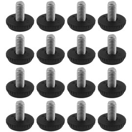 TTZEZE Adjustable Furniture Leveler Screw in Threaded, 5/16-18 SUS304 Furniture Levelers and Threaded Screw on Leveling Feet Glides for Bar Table/Bench/Stool/Cabinet/Desk/Dresser/Bed/Wood Legs