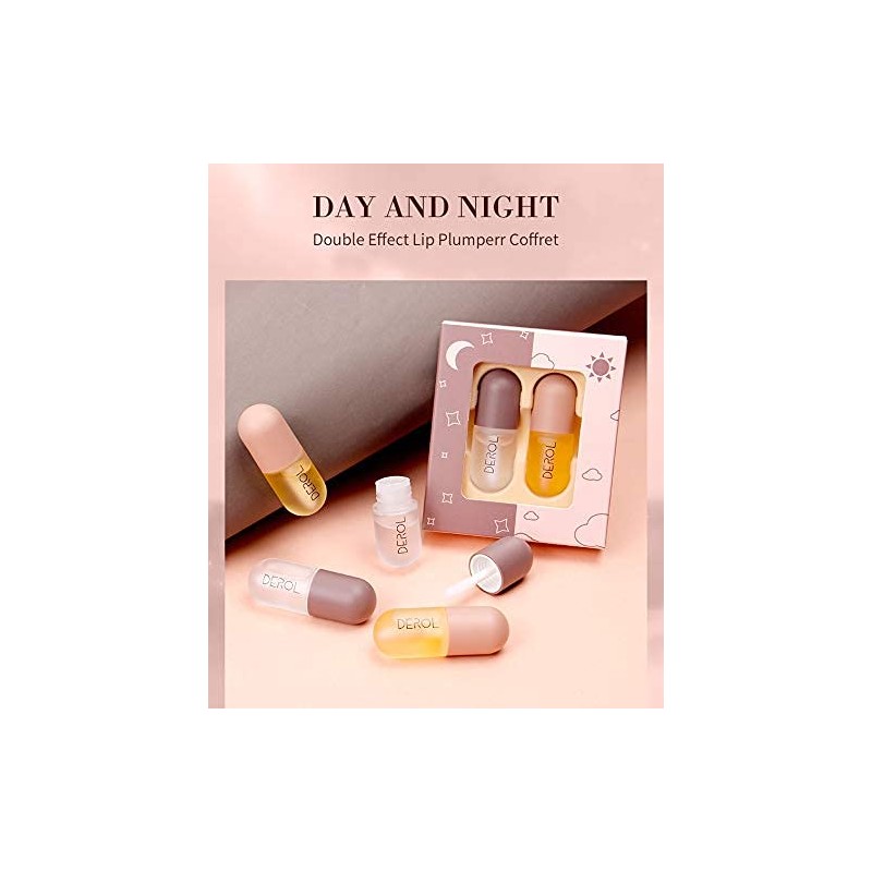 HQDA 2 Pcs Lip Plumper Set Natural Makeup Plumping Lip