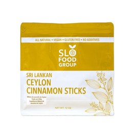 Slofoodgroup Ceylon Cinnamon Sticks - Pure Ceylon Cinnamon Quills 5 Inch Cut Cinnamon Spice from Sri Lanka, True Cinnamon - Cinnamomum Verum, 12 OZ.