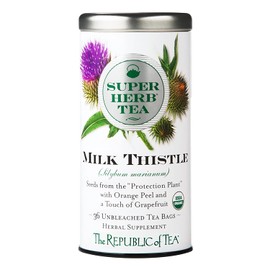 The Republic of Tea Organic Milk Thistle SUPERHERB Herbal Tea, Pack of 36 Tea Bags