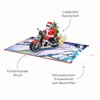 papercrush® Pop-up Card Santa Claus on Motorcycle - Funny 3D