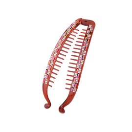 Beaupretty 6 pcs Rhinestone Banana comb clips Interlocking hair clip non slip grip hair non slip hair grip barrettes Rhinestone ponytail hair barrettes jaw clips Miss fish type fish clip