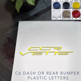 Advanced Trims 2005-2013 Corvette C6 YELLOW Plastic Letters Rear Bumper Emblem Decals