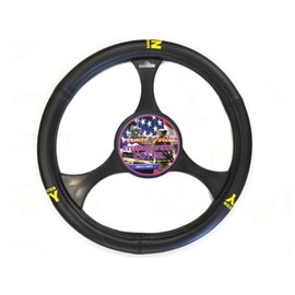 Simulated Leather Wheel Cover with Embossed Design - US Navy