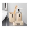 Hosoncovy 4 Pieces Bathroom Accessory Set Bathroom Container Set with