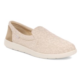 Sanuk Hangout Lite Women's Glam Flat Loafer, Snow Leopard, 37 EU