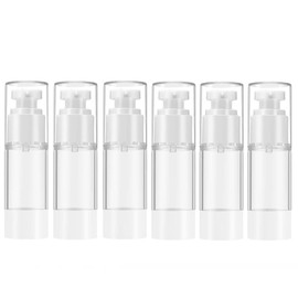 6Pcs 30ml 1oz Portable Airless Pump Bottle Travel Size Airless Cosmetic Cream Pump Bottles Vacuum Pump Bottle Lotion Dispenser Containers Vial Jars for Toiletries Shampoo Essential Oils