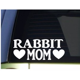 EZSTIK Rabbit Mom sticker *H326* 8.5 inch wide vinyl cage food lop earred easter