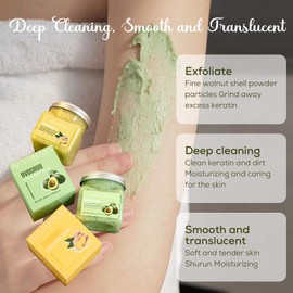 O'KADY Turmeric Body Scrub,Body Exfoliator Scrub,Lighten Hyperpigmentation,Remove Skin Keratin and Oil,May Help Improve Skin Roughness,Body Skin Care 350ML