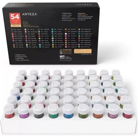 Arteza Polvo Brillantina Brillo Uv Arteza 54 Colores 9.6gr Glitter
