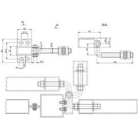 KOTARBAU® Adjustable Gate Hinge M16 Curved 180 Degrees The Perfect Solution for Any Gate System Gate Rod Galvanised Adjustable