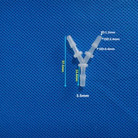 Unifizz Y - Piece Hose Hose Tube Accessories,3.5mm Equal Paths Plastic Y Hose Tube Connector For Cooling Watering Irrigation, Transparent, 10Pcs