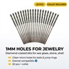 Drilax 1mm Diamond Drill Bit Set (20-Pcs) with Collet |