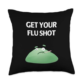 Get Your Flu Shot Throw Pillow
