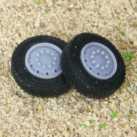 802Customz 1:87 3D Printed Semi Truck Heavy Haul Style Front Float Super Single Wheels Tire - 24.5"