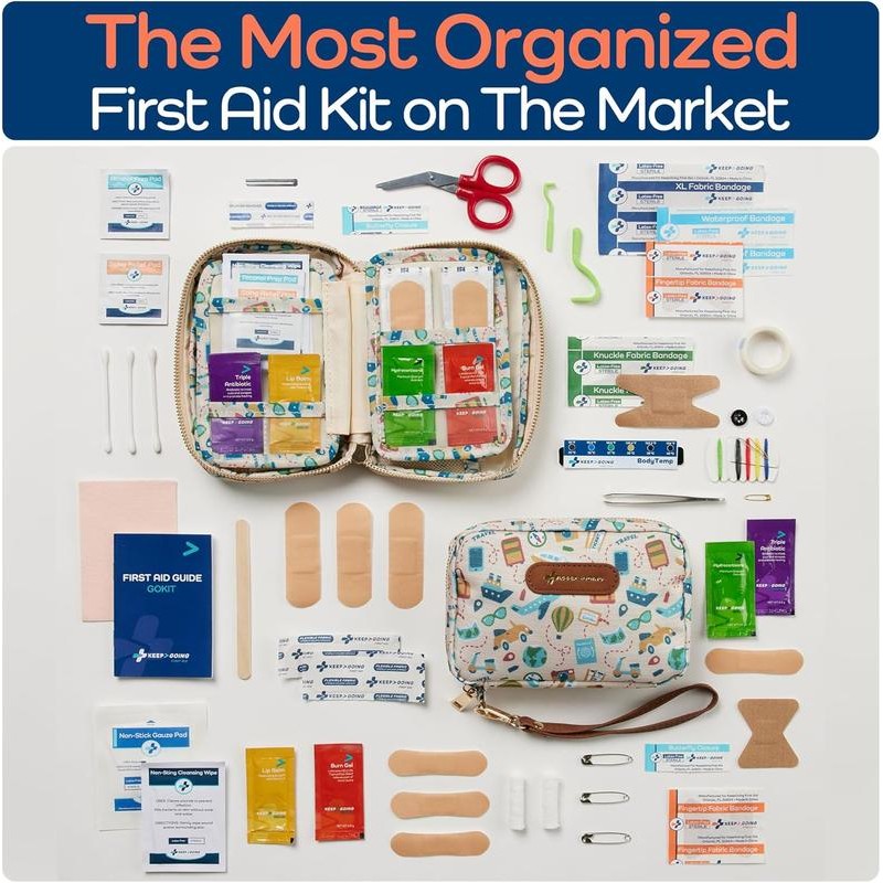 KEEP>GOING Travel GoKit - First Aid Kit with Essential Supplies