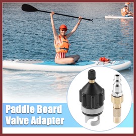HEROFFIX 1 Set Paddle Board Valve Adapter with America Type Push Inflatable Nozzle for Compressor Paddle Board Dinghy Stand Up Paddle Board Inflatable Boat Replace Parts