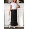 GRECERELLE Womens Summer Maxi Skirts Anti-Wrinkle Casual High Waisted Adjustable