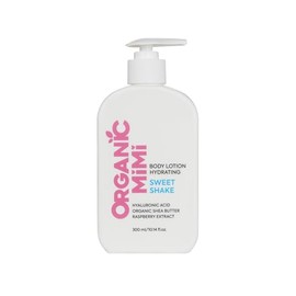 Organic Mimi Body Lotion – Hydrating, Nourishing – with Shea Butter, Raspberry Extract & Hyaluronic Acid – Vegan & Organic Skincare – Sweet Shake – 300 ml