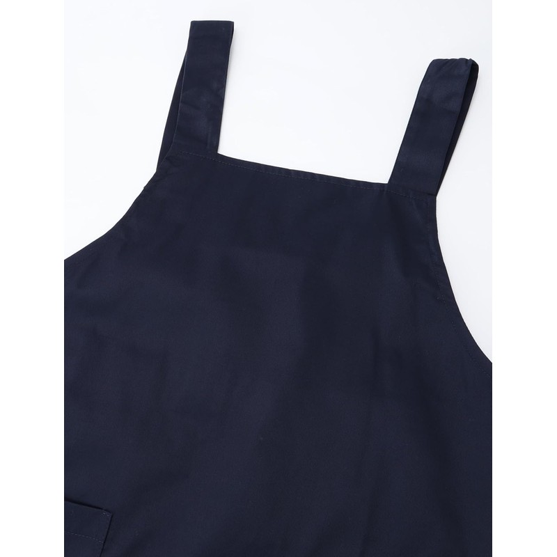 Edwin Apron, Adjustable Back Button, Plain, H-Shaped, Double Sided Pockets,