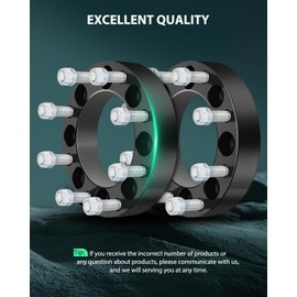 SCITOO 2Pcs 8x6.5 to 8x180 Wheel Adapters 1.5 inch Thread Pitch 14x1.5 Hub Bore 130mm 8 Lug Wheel Spacers Fit for Suburban 2500 Express 2500 Silverado 3500 HD Silverado 2500 HD Silverado 3500