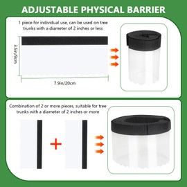 YIBOBO Tree Ant Guard Barrier, Adjustable Sponge and Plastic Shielding (Tree Ant Guard Barrier, Pastoral, 6, Pcs)