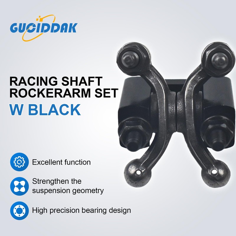 Racing Shaft Rocker Arm Set w Black For Predator 212cc