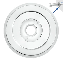 Welvzen 1/2" Thick Spacer for Tub Spout, Flange Trim Ring for Bath Faucet, Eschutcheon Cover Plate for Spigot with Split PVC Blocking Water, Shower Pipe Remodeling Sealer (304SUS-Chrome)