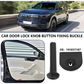YINETTECH 10 Sets Car Door Handles Door Lock Base Cover Pin Button Fixing Buckle 191837187 Compatible with Volkswagen Golf 1 2 Compatible with Scirocco T3 Black