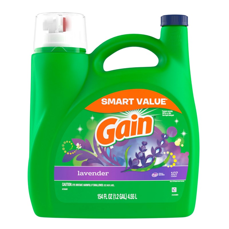 Gain + Aroma Boost Liquid Laundry Detergent Lavender Scent 107