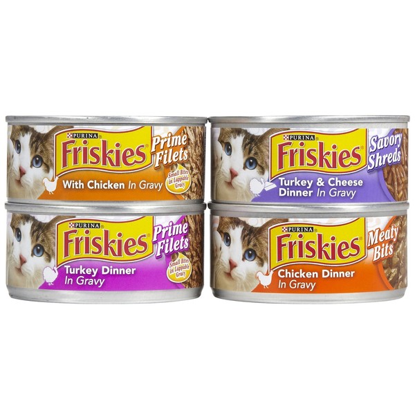 Friskies Canned Cat Food Poultry Variety Pack 5.5 oz