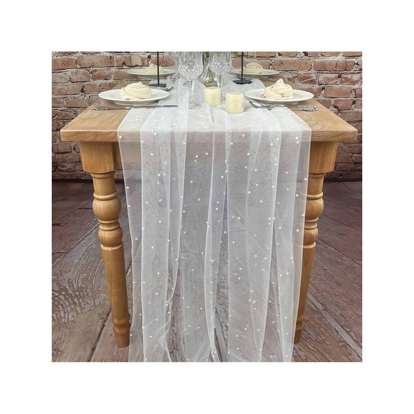 4 Pieces 10 ft 60 x 120 Inches White Pearl