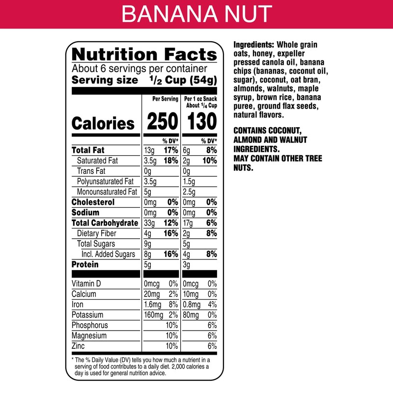 Bear Naked Granola Cereal, Whole Grain Granola, Breakfast Snacks, Banana