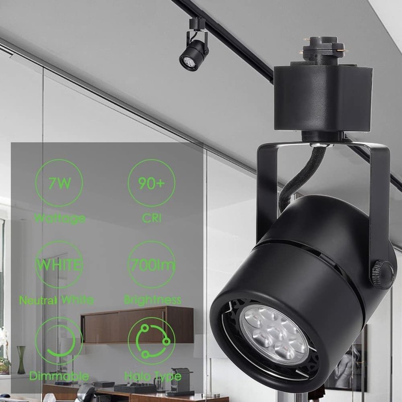 INTWELL 12 Pack LED Track Light Heads,7W H Type Track