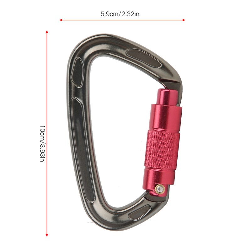 7075 Aviation Aluminum Master Lock Carabiner D Ring Safety Buckle