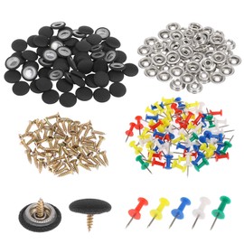 X AUTOHAUX Roof Repair Rivets Roof Rivets Rivet Caps Headliner Button Buckle for Internal Ceiling Fixing 60pcs Beige Gray