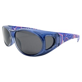 Incredible Bargains The RetroPop Polarized Fit Over Sunglasses, Blue Pink