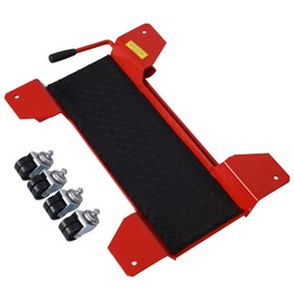 ZJMTOCYU Motorcycle Center Stand Move Dolly for Safe and Easy Storage, 500 lbs Capacity, Painted Steel Frame, Red