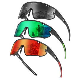 KALIYADI Polarized-Sunglasses Men Polarized Cycling-Sunglasses: Sports Sun Glasses for Running Cycling UV400 Protection